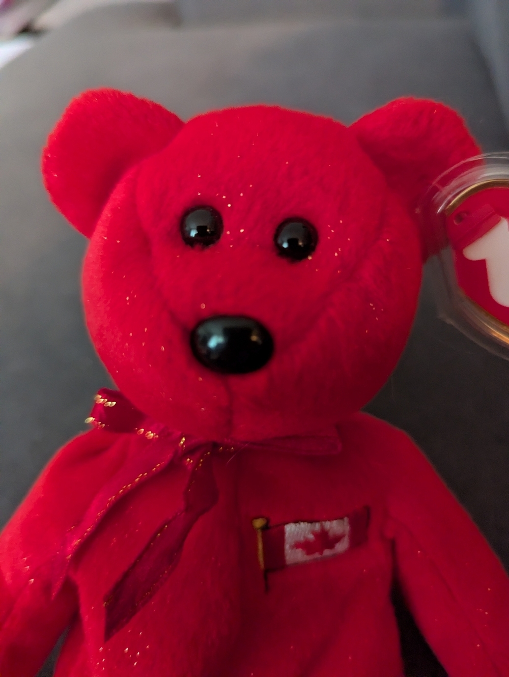 Ty Beanie Baby Pierre the Canada Bear 1999 Canada Exclusive Red Plush NWT - Picture 2 of 9